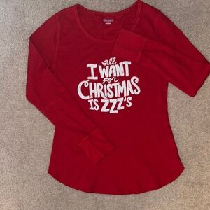 Old Navy Red Christmas Sleep Shirt